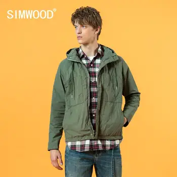 SIMWOOD 2022 Весна-зима новые куртки мужские поддельные двухслойные куртки с капюшоном пальто больших размеров брендовая одежда SI980646