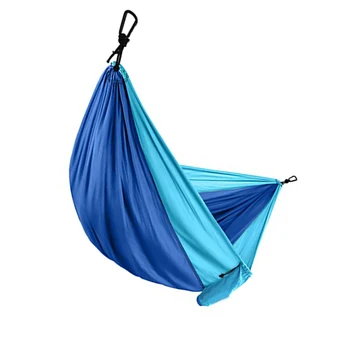 Гамак для кемпинга на открытом воздухе из мягкой нейлоновой ткани Безопасный прочный Синий Гамак для пикника на открытом воздухе