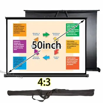 Профессиональный Настольный проекционный экран 50 дюймов формата 4: 3 с сумкой для переноски Лучше всего подходит для деловой презентации