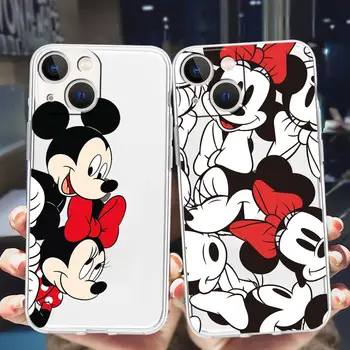 Чехол Minnie Mickey Mouse Для iPhone 11 12 13 Pro XR SE 7 8 6S 14 Plus 12 Mini 13 XS Max Чехлы Противоударный Мягкий Силиконовый Чехол