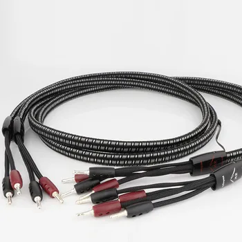 пара акустических кабелей бесплатное обновление НОВЫЙ 72V DBS 2-4 посеребренный штекер типа 