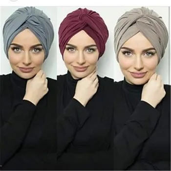 мусульманские женские замшевые шапочки-хиджаб с внутренней стороны, женские шарфы для обертывания головы, женская индийская африканская шляпа, тюрбан, мусульманка