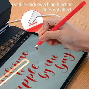 Силиконовый чехол для Apple Pencil, Совместимый планшет, Сенсорная ручка, Стилус для iPad, мягкий защитный чехол