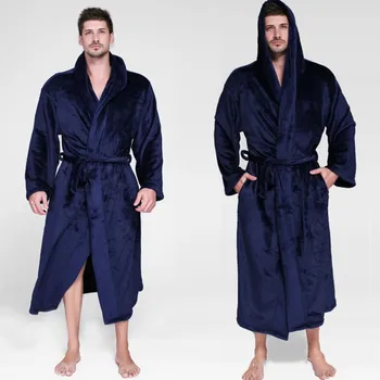 Мужчины Плюс Размер 3XL Фланелевый халат, Пижамы, Зимний Толстый Теплый халат с капюшоном, Пижамы, Свободная Повседневная домашняя одежда для пары, Одежда для отдыха
