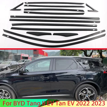 Для BYD Tang II EV Tan EV 2022 2023 Автомобильные аксессуары, пианино, черная палочка для укладки кузова, Оконный гарнир, оконная полоса, отделка
