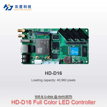 Huidu Wi-Fi Асинхронная Полноцветная плата управления экраном Баннера HD-D16 Для P2 P2.5 P3 P4 P5 P6 P8 P10 Светодиодный экран автомобиля Такси