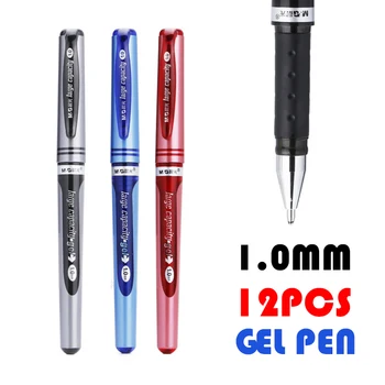 12шт Гелевая ручка M & G размером 1,0 мм с толстой Головкой, Деловая Офисная ручка для подписи, Студенческая Жесткая ручка, ручка для Практики каллиграфии