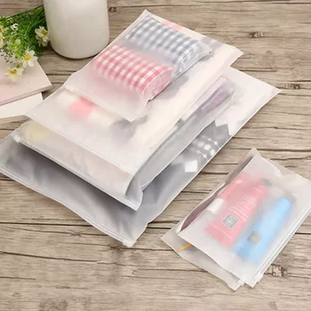 Прозрачная матовая упаковка, тканевая дорожная сумка для хранения, Дышащая сумка с застежкой-молнией, Самоуплотняющаяся организация дорожной ткани