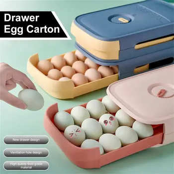 Кухонный ящик для хранения яиц, Выдвижной ящик-Органайзер, Холодильник, Бытовые ящики для хранения свежих яиц, Выдвижной ящик-Органайзер для яиц