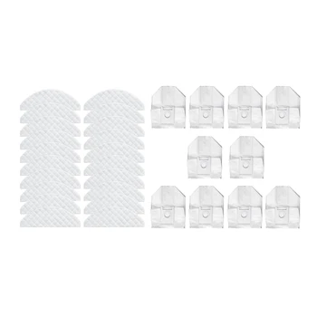 20X одноразовая тряпка для швабры для робота-пылесоса Roidmi EVE Plus Mop и 10 шт. мешок для пыли для Roidmi EVE Plus
