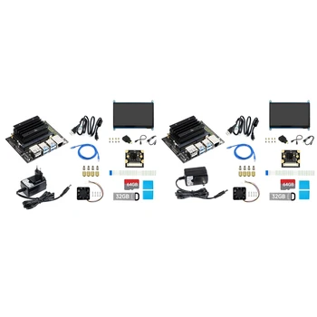 Для Jetson Nano 4G Development Kit с камерой 800 Вт + Сетевой кабель + 32G USB-накопитель + 64G SD-карта + Считыватель + Кабель питания