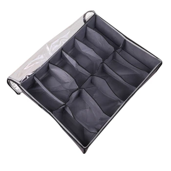 Органайзер для хранения обуви под кроватью, складной тканевый контейнер для обуви, коробка с прозрачной крышкой, Прозрачное окно для хранения