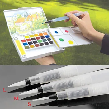1 шт. многоразовая водяная кисточка, чернильная ручка для акварельной каллиграфии, ручка для рисования, канцелярские принадлежности