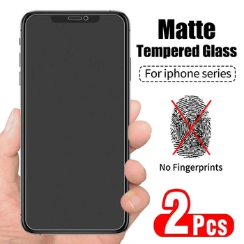 1-2шт Защитные пленки без Отпечатков пальцев для iPhone 11 12 13 Pro Max Mini из Матового Закаленного стекла для iPhone 7 8 6 Plus XR X XS Max