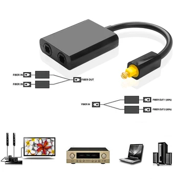 Новый 1 шт. Аудиокабель Mini USB, цифровой аудиоволокно Toslink, аудио от 1 до 2 Разъемов, адаптер-разветвитель 23 см Для Мультимедиа