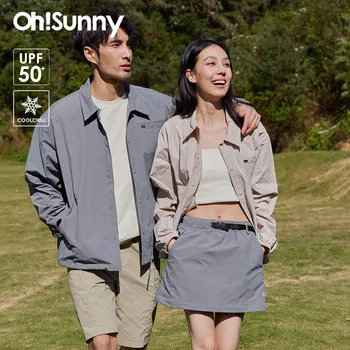 OhSunny Нейтральная Солнцезащитная Куртка для Мужчин и Женщин с защитой от ультрафиолета на открытом воздухе UPF50 + Paper Feeling Модное Свободное Пальто