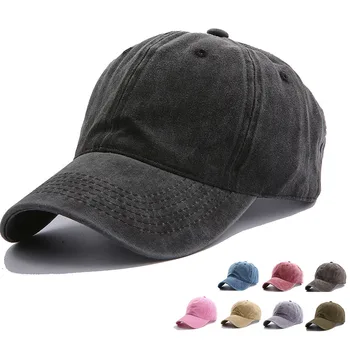 Бейсбольная кепка American lightboard, мужская и женская старая черная кепка с мягким верхом, оптовая продажа от производителя, уличная изогнутая шляпа