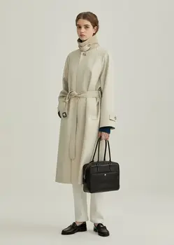 Тренч Женский 2023, Весенне-осеннее новое корейское пальто средней длины премиум-класса в британском стиле 2023 г.