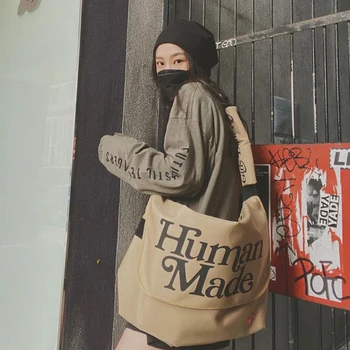 Новая весенне-летняя сумка через плечо в японском стиле Унисекс, холщовая сумка-ранец для пар