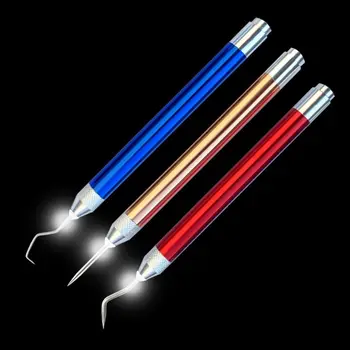 Алюминиевая Светодиодная ручка для прополки со светодиодной подсветкой, Виниловая ручка для прополки, Портативный виниловый инструмент для прополки, инструмент для прополки