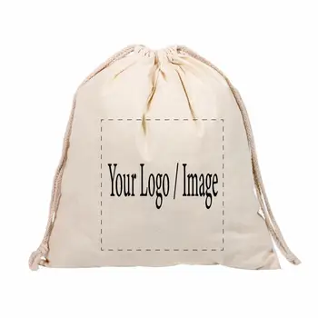 Изготовленные На заказ Хлопчатобумажные сумки из 100 Частей с Напечатанным логотипом Бизнеса