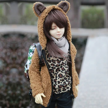 M1005 детская игрушка ручной работы 1/6 1/3 1/4 дядя кукла одежда BJD/SD кукольный реквизит Аксессуары одежда Милый коричневый медведь пальто 1 шт.