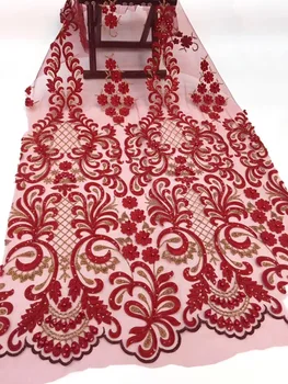 Новейшие французские кружевные ткани 2019 года, высококачественный тюль, африканские кружева, ткань для свадьбы, Нигерийский тюль, кружевной материал RF71