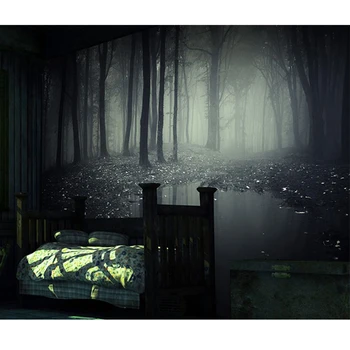 beibehang 3D стереоскопические обои с таинственным лесом Побег из комнаты, дом с привидениями, фон ужасов, декоративная большая фреска