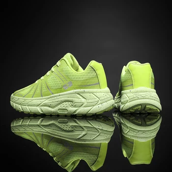 Универсальные бесплатные кроссовки для бега для мужчин, Унисекс, Сетчатые кроссовки для женщин, спортивная обувь для бега на толстой подошве, трендовая обувь для веселых пробежек