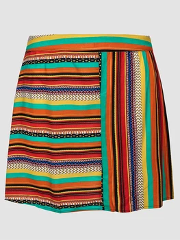 Finjani/ Женская юбка в цветную полоску больших размеров, летняя модная юбка трапециевидной формы 2022 г.