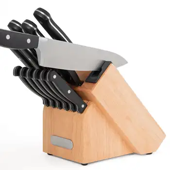 Набор кухонных ножей EdgeKeeper из 14 предметов с коваными тройными заклепками