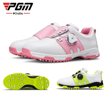 Обувь для гольфа PGM для мальчиков и девочек, водонепроницаемая противоскользящая легкая мягкая и дышащая универсальная спортивная обувь для улицы XZ099