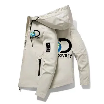 020 Новая куртка с принтом канала Discovery, мужская куртка для исследовательской экспедиции, верхняя одежда, ветровка