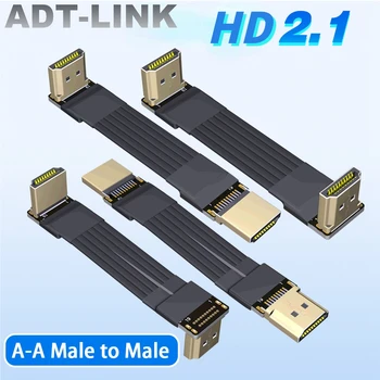 HD2.1 Тип A-A Экранированный Плоский ленточный кабель FFC от мужчины к мужчине для FPV Аэрофотосъемки Камеры Gopro 2K 4K HD 2.1 Видео Кабель для передачи данных