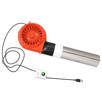 Вентилятор для барбекю с питанием от USB, вентилятор для угля, Электрический стартер для кемпинга на древесном угле, кабель-адаптер 5V 1A В комплекте