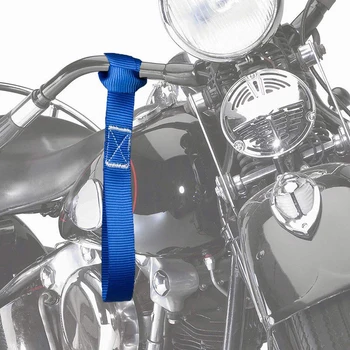 1ШТ Синий 30,5x2,5 см мягкие петлевые стяжные ремни с храповым механизмом для буксировки грузового квадроцикла UTV мотоцикл 600 фунтов