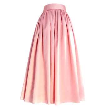 Женская Подиумная Модная Весенне-летняя Дизайнерская Розовая Плиссированная юбка, Женская Осенне-Зимняя Базовая юбка Трапециевидной формы с высокой талией TB625