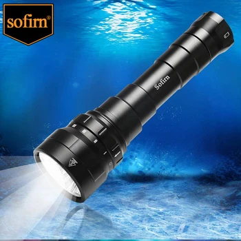 Sofirn DF60 6 * XP-L2 Светодиодный Фонарик для Дайвинга на 6000 Люмен с батарейками 2 * 26650 и зарядным устройством для подводного фонаря