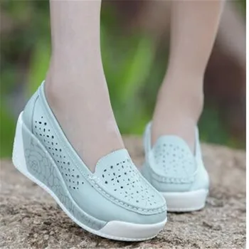 Новая женская обувь из мягкой натуральной кожи в весенне-летнем стиле, модные женские туфли-лодочки с принтом, обувь для женщин, sapato feminino Pump