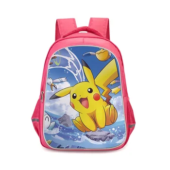 Детский рюкзак для девочек с рисунком Пикачу из аниме, Компьютерный рюкзак для начальной и средней школы, школьная сумка