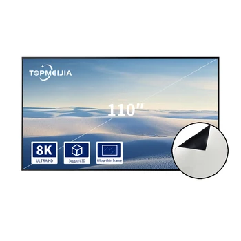 110-Дюймовый Тонкий алюминиевый Каркас с фиксированной рамой, Передний проекционный экран 4K 3D, матовые белые экраны Для проектора с длинным ходом 8k/4k
