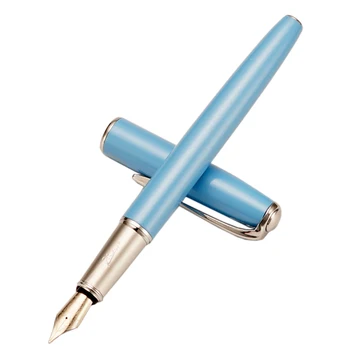 Небесно-голубой Пикассо 916 Металлическая Авторучка Чернильная Ручка Malaga EF/M/Изогнутая 0.38/0.7/1.0 мм Ручка для Письма Офисные Принадлежности для бизнес-школы