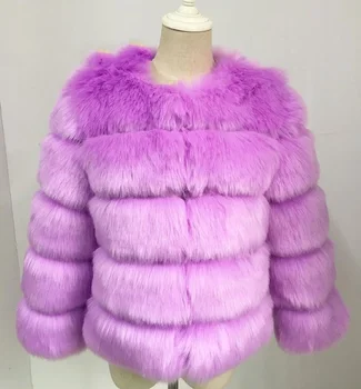 Мода 2023, Зимнее теплое женское пальто, куртка из искусственного лисьего меха, Зимние толстые теплые куртки, жилет на заказ, S-Xxxxl