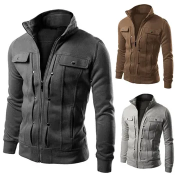 Флисовая весенняя осенняя легкая мужская куртка с капюшоном, ветрозащитная молния, уличная модная мужская спортивная куртка, пальто