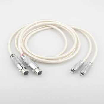 Высококачественный A26-пара Посеребренных RCA-XLR балансных женских аудиокабелей для подключения аналогового кабеля Hi-FI
