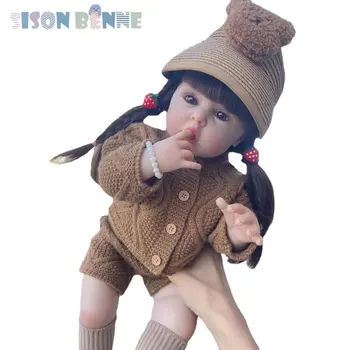 СИСОН БЕННЕ 55 см Кукла Реборн, водонепроницаемая кукла для всего тела, реалистичные мягкие на ощупь подарки