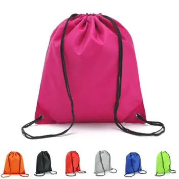 Однотонный рюкзак на шнурке, сумка-тоут для спортзала, школьные сумки для спортивной обуви, новинка 2019 года, 7 цветов