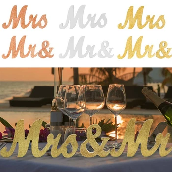 Свадебные украшения, деревянные украшения для стола Mr & Mrs, Деревянные таблички с буквами для свадебной вечеринки, украшения для домашнего стола