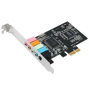 горячая звуковая карта PCIe 5.1, аудиокарта объемного 3D-звучания PCI Express для ПК с высокой производительностью прямого звучания и низкопрофильным кронштейном