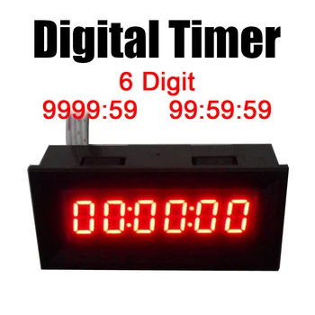 6-Битный цифровой дисплей Таймера, Сумматор, Часовой Хронометр, Промышленный светодиодный Цифровой таймер, измеритель напряжения постоянного тока 12 В, Измерение тока